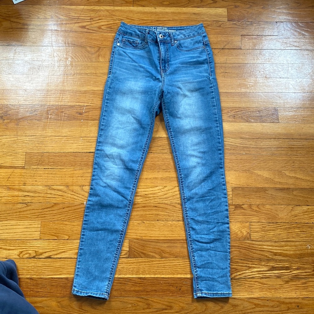 High rise skinny jeans